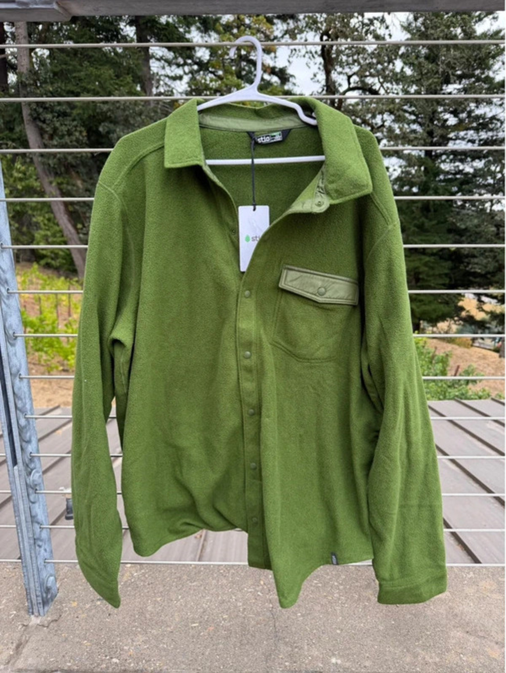 181. NWT Stio Turpin Fleece Snap Shirt in pine forest green size XXL